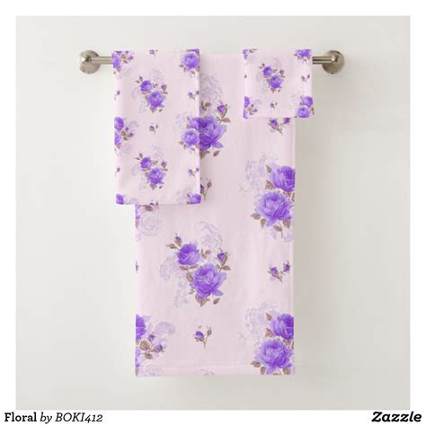 Floral Bath Towel Set Zazzle Floral Bath Floral Bath Towels Bath