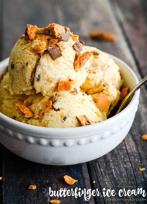 Homemade Butterfinger Ice Cream Recipe Creations By Kara