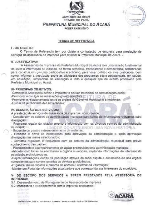 ANEXO 01 TERMO DE REFERÊNCIA ASS DE IMP ASS Prefeitura