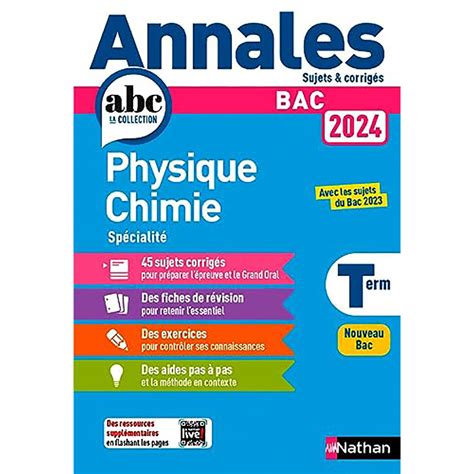 ANNALES ABC DU BAC 2024 PHYSIQUE CHIMIE TERM S SPECIA Dar Soulami Al