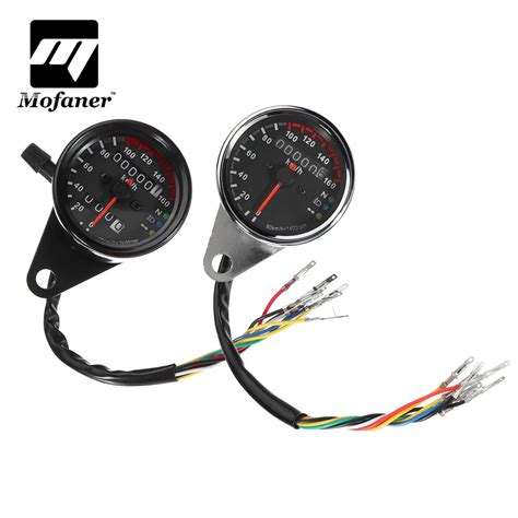 V Dc Dual Led Backlight Night Motorcycle Speedometer Odometer