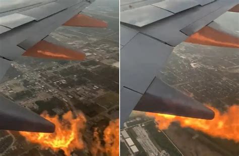 Impactante Video El Motor De Un Avi N Se Incendi En Pleno Vuelo Y