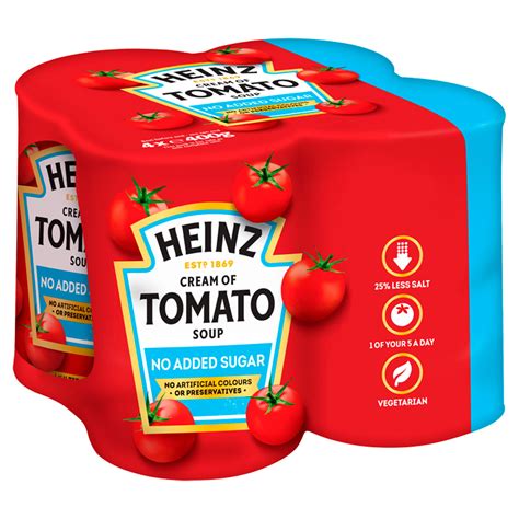 Heinz No Added Sugar Cream Of Tomato Soup X G Tinned Soup