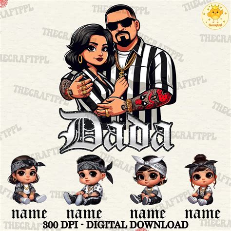 Custom Dada Chingona Chicano Dad Png Chibi Latina Father S Day Png