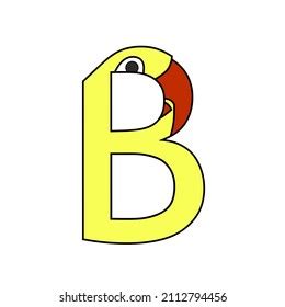 Yellow Letter B Logo Illustration Birds Stock Illustration 2112794456 | Shutterstock