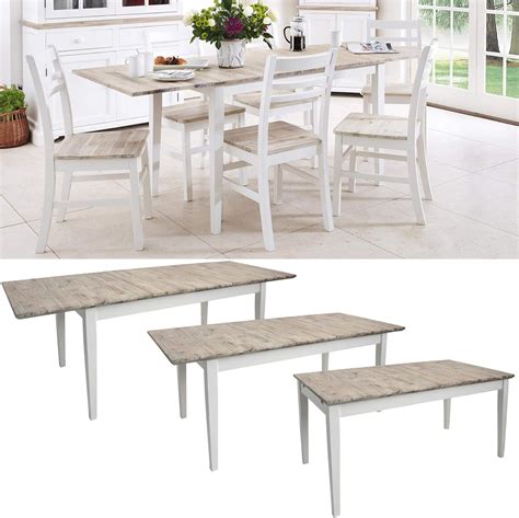 Florence Large Rectangular Dining Table White Extendable Kitchen Table