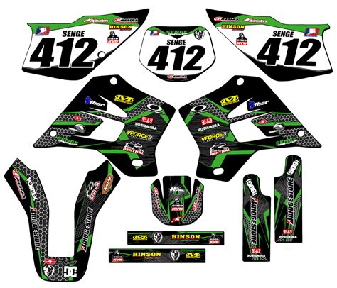 Kdx Podium Black Senge Graphics Kit Compatible With