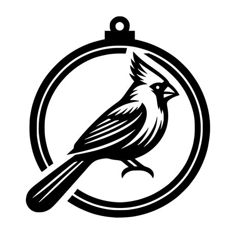 Adorable Cardinal Ornament Svg File For Cricut Silhouette Laser Machines