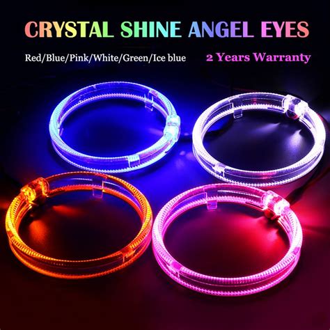 Mm Universal Headlight Led Light Guide Drl Angel Eyes Head Lamp Day