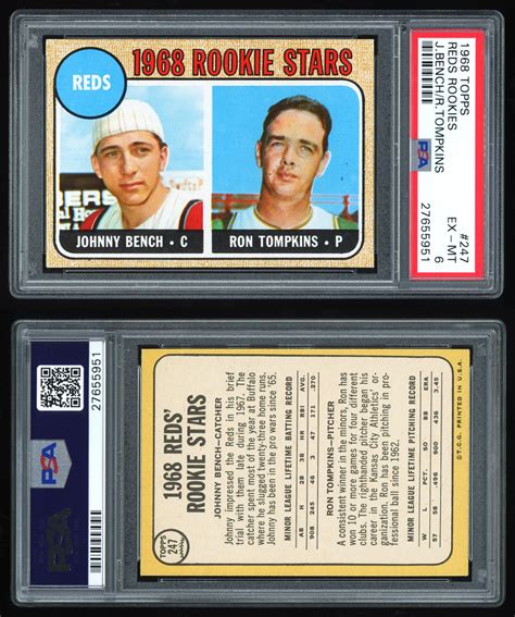 Topps Reds Rookies Johnny Bench Ron Tompkins Psa Flickr