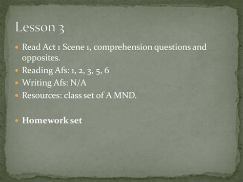 A Midsummer Nights Dream Act 1 Scene 1 Teaching Resources