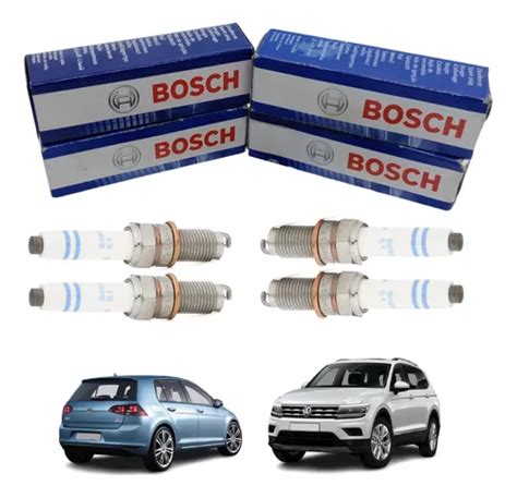 Kit Bujias Bosch Vw Golf Tiguan Tsi Doble Platino Alem