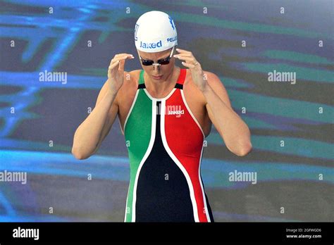 Federica Pellegrini Italian Swimmer During The International Swimming