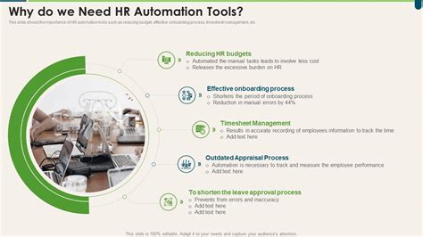 Why Do We Need Hr Automation Tools Transforming Hr Process Across Workplace Presentation