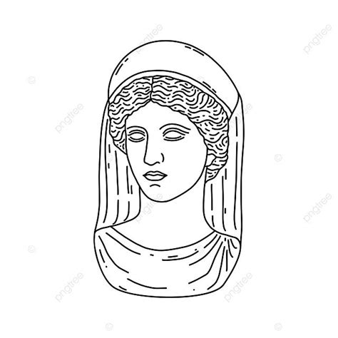 Greek Goddess Demeter Greece Human Black Vector Greece Human Black