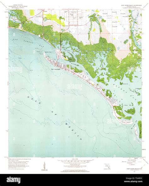 Usgs Topo Map Florida Fl Fort Myers Beach 346279 1958 24000 Restoration