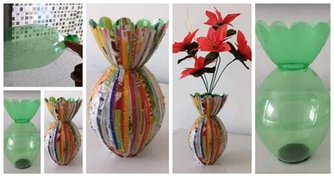 Haz Hermosos Floreros Reciclando Botellas De Gaseosas Y Revistas