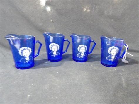 Sold At Auction Lot Of 4 Shirley Temple Ritz Cobalt Blue Creamer Pitchers