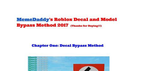 Roblox Decal Id Bypass