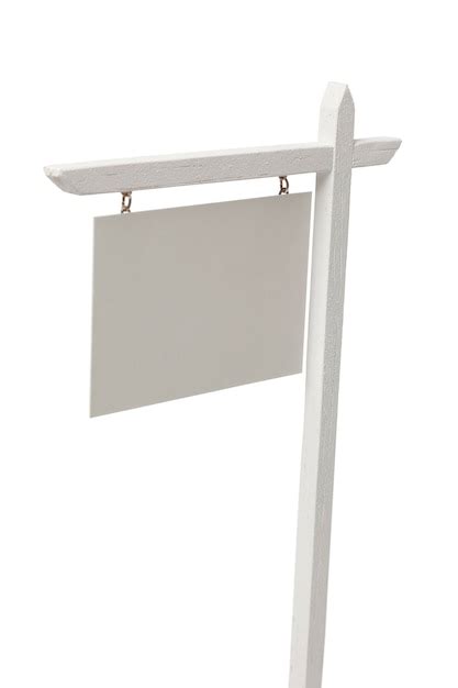 Premium Photo Blank Real Estate Sign On White With Clipping Path