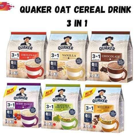 Jual Quaker Oat Cereal Drink 3in1 Original Malaysia Shopee Indonesia