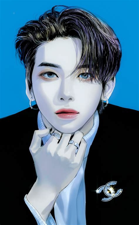 Pin By Zi Pendant On Txt Fanart Kpop Drawings Fan Art Korean Art