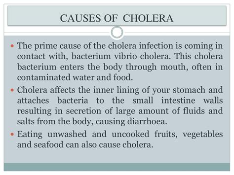 Cholera : Symptoms, causes and treatment