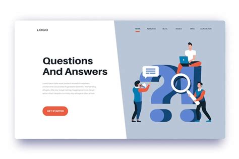 Premium Vector Landing Page Questions And Answers