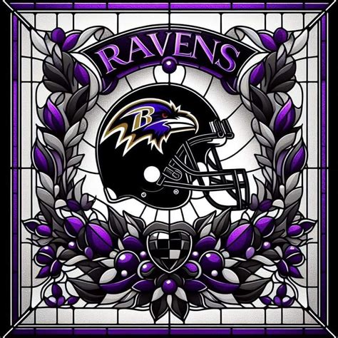 Baltimore Ravens Stained Glass Window