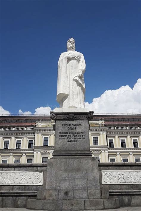 The Majestic Statue of Princess Olga Stock Image - Image of clouds, kiev: 168119313