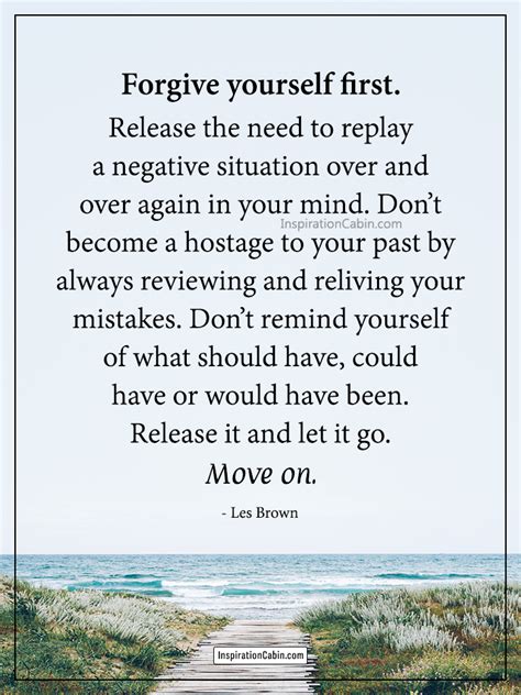 Forgive Yourself First Inspiration Cabin