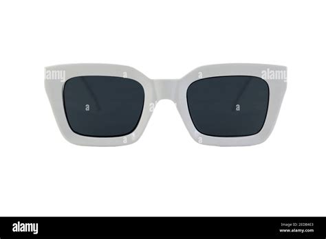 White Colored Bold Square Horn Rimmed Sunglasses With Blue Matte Lenses