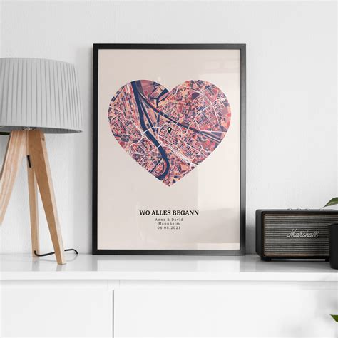 Wo Alles Begann Poster Herz Geschenk Liebe Etsy De