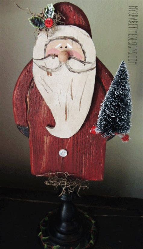 Santa Farmhouse Santa Primitive Wood Pattern Primitive Etsy In 2020