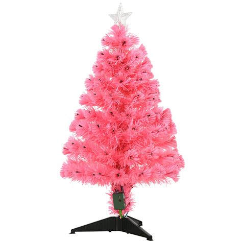 Homcom 3ft Tall Pre Lit Douglas Fir Artificial Christmas Tree With