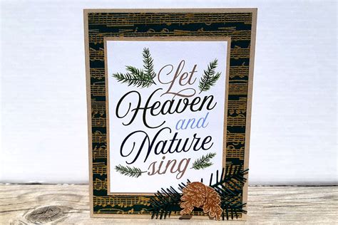 Let Heaven and Nature Sing – Silent Night Christmas Card – Moons and Stars Art