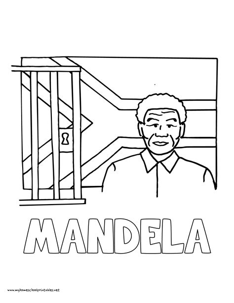 Nelson Mandela Coloring Page At Free Printable