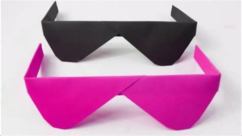 How To Make Paper Sunglasses Without Glue Paper Craft Without Glue Paper Folding Crafts