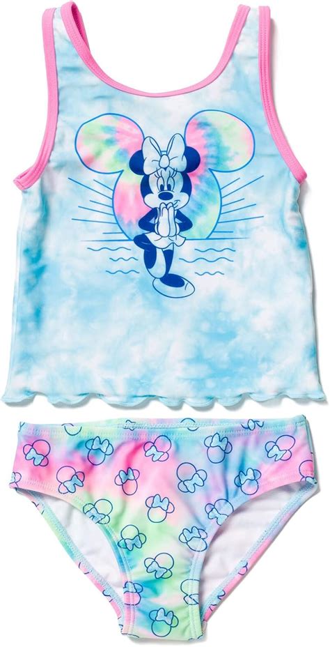 Disney Minnie Mouse Conjunto de traje de baño con espalda cruzada y parte inferior de bikini