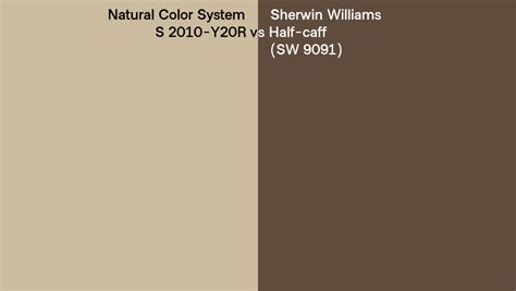 Natural Color System S 2010 Y20R Vs Sherwin Williams Half Caff SW 9091