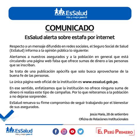 Whatsapp Un Falso Mensaje Asegura Que Essalud Te Debe Hasta S