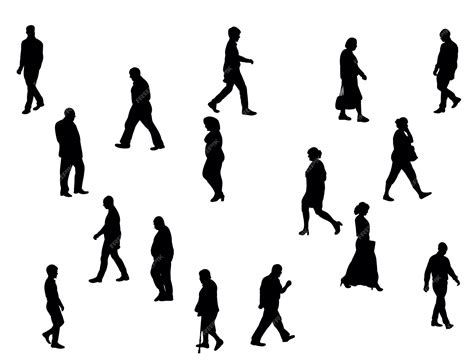 Premium Vector Silhouette Of People Collection Set Of Silhouettes Of