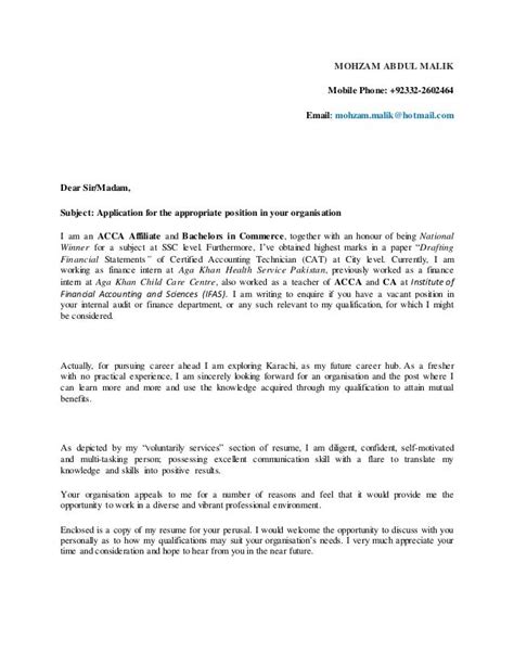 Qualification Cover Letter Writing The Cover Letter