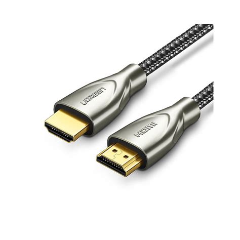 Cáp HDMI 2m Ugreen 50108 Carbon chuẩn 4K 60MHz mạ vàng cao cấp