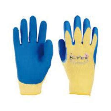 KCL 930 K TEX Para Aramid Glove Latex Coating On The Palm Blue Yellow