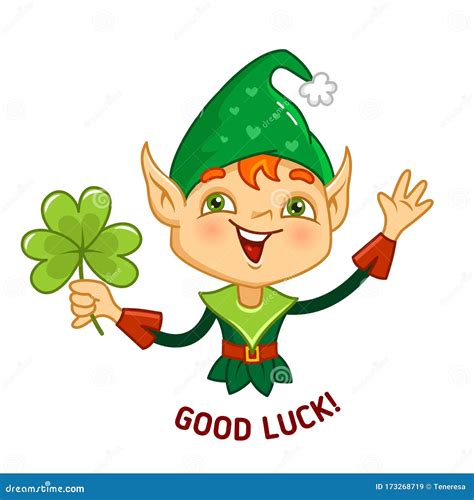 Cartoon Elf Character For St Patricks Day Greetings Stock Vector