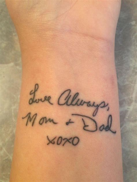 Mom And Dad Tattoo Designs For Wrist Photos