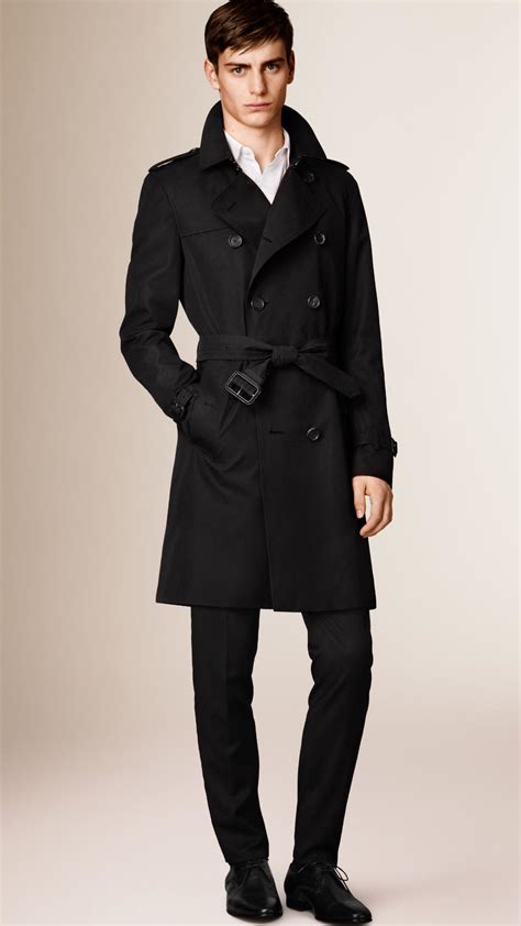 Burberry The Kensington Long Heritage Trench Coat In Black For Men Lyst