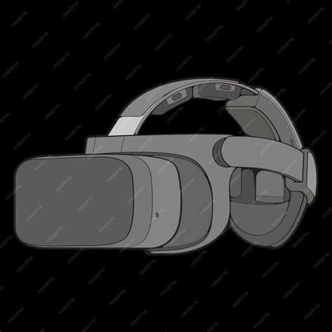 Premium Vector Virtual Reality Headset Coloring Drawing Vector Virtual Reality Headset Drawn