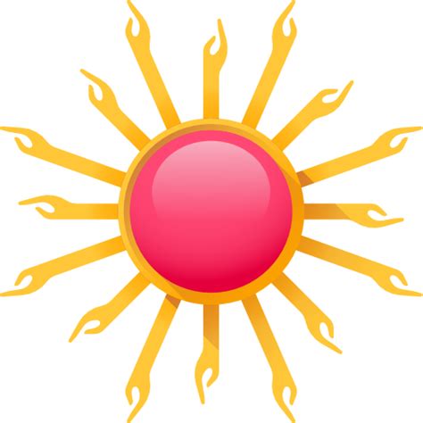 Sun Icon 3d Color